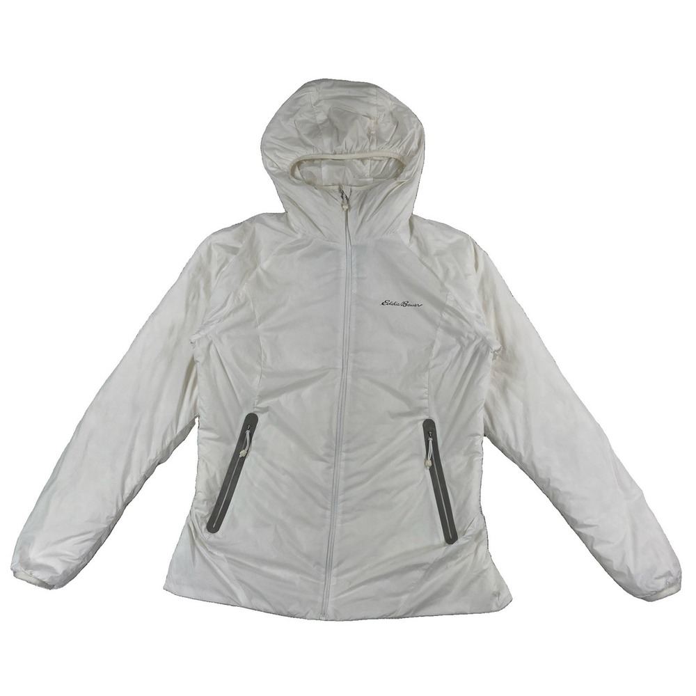 Eddie Bauer First Ascent EverTherm Down Hooded Jacket Women's Small White